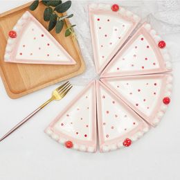 Plates Japanese Ceramic Triangle Plate Cute Three-dimensional Strawberry Storage Jar Cake Dessert Dish Fruit Snack Platter