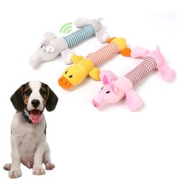 Dog Toys Chew Toy Squeak Sound Dolls Cat Fleece Pet Funny Plush Toys Fit for All Pets Durability