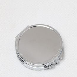 Wholesale 50pcs 60MM Blank Compact Mirror DIY Portable Metal cosmetic mirror Silver #sl1140 Dslha