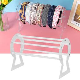 Jewellery Pouches Headband Display Holder Heavy Duty Acrylic 5 Bars Detachable Transparent Hair Accessories Organiser Stand Home Supplies