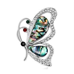 Pins Brooches Shell Butterfly Brooch Pins Fashion Business Suit Dress Tops Co For Women Men Jewellery Will And Sandy Drop Delivery Dh7Vp