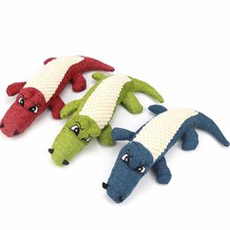 New Dog Plush Toys Simulated Crocodile Bite Resistant Pet Toys Linen Molars Teeth Cleaning Dog Toys Pet Accessories