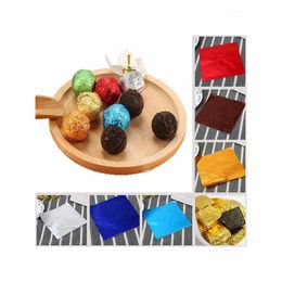 Gift Wrap 1000 Pcs 9 Colours Chocolate Candy Wrappers Aluminium Foil Paper Papers Square Sweets Lolly Tin Wrapper1 Drop Delivery Home Dharu