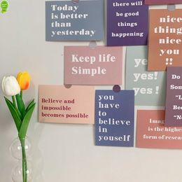 New 15 Pcs Beautiful Text Nordic Decoration Card Art Photography Props Decoration Wall Sticker Colour Printing Decoration Sticker