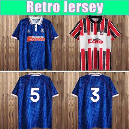 92 93 Nathan Blake Mens Retro Soccer Jerseys Phil Stant Home Blue Tony Bird Football Shirt Short Sleeve Uniforms