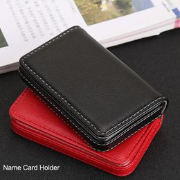 Card Holders Men's Name Holder Vintage PU Leather Bank Wallet Black/Pink/Blue/Coffee/Brown/Red For Women