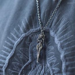 Pendant Necklaces Men's And Women's Vintage Double Horsetail Dark Color Laurie Necklace Personality Sexy Charm Party Jewelry