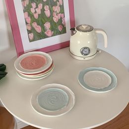 Plates Originality Hand-painted Ceramic Plate For Ceramics Wavy Fruit Dessert Steak Breakfast