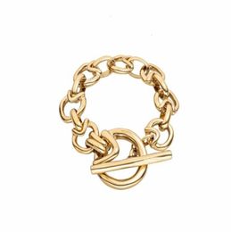 Chain Fit Uno de 50 Fashion Plated 925 Silver 14k Yellow Gold Charm Gold Bracelet Niche Jewelry Gift 230615