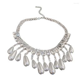 Chains Pearls Tassel Necklace Fashion Neck Chain Design Sense Choker Pendant Female 40GB
