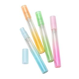10ml Portable Colorful Glass Refillable Perfume Bottle With Atomizer Empty Cosmetic Containers Sprayer For Travel Loapk