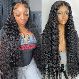 Lace Wigs 200% Water Wave Lace Front Wigs For Women Pre Plucked Curly Lace Frontal Human Hair Wig Deep Wave13x6 HD Lace Frontal Wigs 360 230616