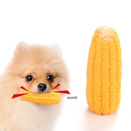 New Pet Toys Squeak Toys Latex Corn shape Puppy Dogs Toy Pet Supplies Training Playing Chewing Dog Toys For Small Dogs