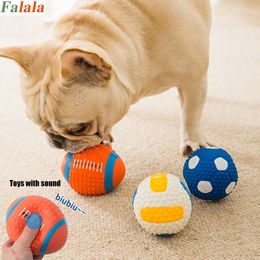 Toys For Small Large Dogs Chihuahua Golden Retriever Natural Latex Dog Balls Anti Bite Interactive Dog Chew Toy Pet Squeak Toys