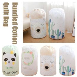 Storage Bags Cartoon Bear Collapsible Bag Transparent Toys Baby Organizers Blanket Basket Clothes Suitcases Travel Z3T1