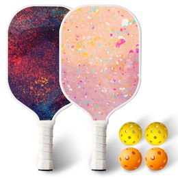 Tennis Rackets Pickleball Paddles Set of 2 Outdoor Fiberglass Lightweight Racquets For Adults Beginners Player Elder 230616