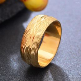 Wedding Rings Ethiopia Dubai Gold Color For Women Girls Trend Ring Jewelry Party Tailor Protection