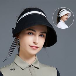 Snapbacks Love Golf Ladies Sports Sun Visor Hats Sunscreen Caps Women AntiUV Foldable Empty Top Bucket Hat Wide Brim Fisherman 230615