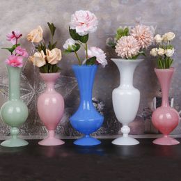 Vases Decor Vase Home Decor Glass Container Living Room Decoration Hydroponic Flower Arrangement Modern Art Color Flower Pot Ornaments 230615