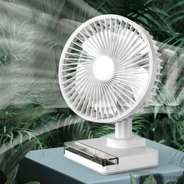 Electric Fans USB Rechargeable 3600mAh Home Desktop Electric Portable Air Circulating Speed Wind Blower Ventilator R230616