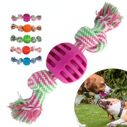 Pet Dog Toy Bite Resistant Dog Rope Toy Double Knot Cotton Rope Dog Chew Rope Puppy Teething Toy Pet Supplies Puppy Toys