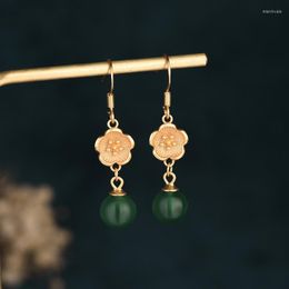 Stud Earrings Creative Antique Design Gold Colour Flower For Women Vintage Jewellery Good Quality Accessories Wholesale