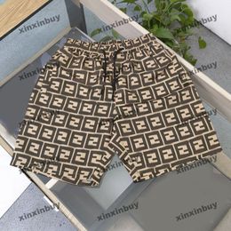xinxinbuy Men women designer Shorts pant Double letter printing pattern roma Spring summer white black khaki brown M-3XL
