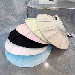 Beanie/skull Caps Uv Resistant European Goods mius Wind Summer Beach Travel Large-scale Sun Protection Empty Top Hat Female Head Sunshade UmbrellaIWXU