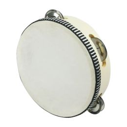 Inches Drum Bell Hand Held Tambourine Birch Metal Jingles Kids School Musical KTV Party Percussion Toy