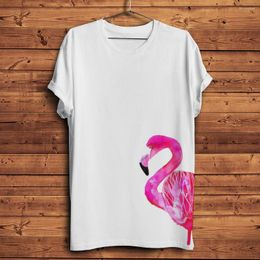 Men's T Shirts Watercolour Flamingo Funny Tshirt Men Summer White Short Sleeve Casual O-neck Homme Shirt Unisex Streetwear Tee