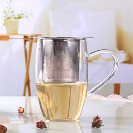 New Stainless Steel Fine Mesh Coffee Philtre Double Handles Tea Infuser Teapot Cup Hanging Tea Strainer Philtre Kitchen Accessories