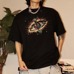 Men's T Shirts American Retro Mens T-shirt Black Personalised Print Y2k Streetwear Harajuku Summer Loose Graphic Short Sleeve Male Tee