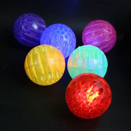 Glowing Ball Dog Toy LED Dog Balls Jumping Flashing Elastic Ball Molar Toy Pet Colour Light Ball Interactive Toys For Puppy Cats