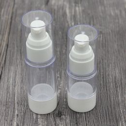 50ml 30ml 15ml Sub bottling Clear Airless Lotion Bottle Portable Refillable Vacuum Bottles for Travel Cosmetic Packaging Pwooe
