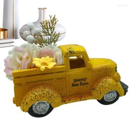 Vases Vintage Truck Flowerpot Fashionable Flower Vase Retro Succulent Planter For Home Office Party Festival Decoration Style