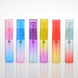 Gradient Color 5ml PET Pump Sprayer Bottles Perfume Liquid Dispenser Spray Bottle for Travel 100 pcs Wtins