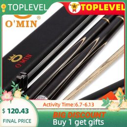 Billiard Accessories O'MIN ENLIGHTEN 3 4 Piece Snooker Cue with Case Extension 9.5 10mm Tip Black 8 Stick Ash 230616