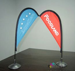 Cheap Quality Mini Tabletop/Desktop Bow Flag Banner Display Stand