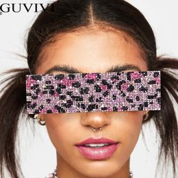 Sunglasses Frame 2023 Luxury Full Diamond Oversized Rectangle Sun Glasses Female Party Style Disco Accessories Shades UV400 230615