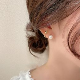 Stud Earrings 2023 Design Ins Pearl Korean Temperament U-shaped 925 Silver Needle For Girls Jewelry.