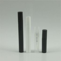 2/3/4/5ml Black Clear White Plastic Spray Bottle Small Atomizer Perfume Bottles Crimp Neck Plastic Perfume Bottle Hfrdt