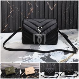 Borsa a tracolla di design da donna Borsa a tracolla a forma di Y Borsa di lusso Borsa piccola quadrata nera