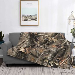 Blanket Real Tree Camouflage Camo Blanket All Military Popular Warm Throw Blanket for Bed Couch Bedding Throws King Size R230616