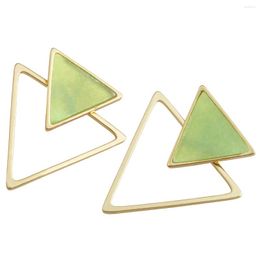 Stud Earrings Geometric Triangle Labradorite Dual Purpose Women Earring Jewellery