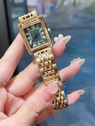 Relógio de luxo feminino tanque relógio quadrado diamante premium movimento quartzo pulseira aço inoxidável vidro safira relógios pulso à prova dwaterproof água