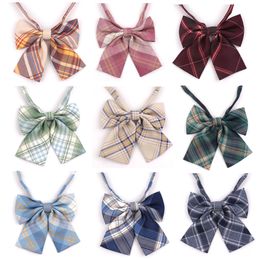 Shawls Feminine Plaid Bowtie Casual Bow tie For Women Uniform Collar Butterf Bowknot Adult Check Ties Cravats Girls Bowties 230615