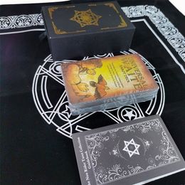 Outdoor Games Activities 12 * 7cm Deluxe Set Black Phnom Penh Tarot Table Game Divination Waterproof High-end Astrology Board Game Gift 230615
