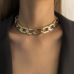 Choker Lacteo Neo Gothic Geometric Rhombus O Shape Necklace For Women Fashion Trendy Neck Clavicle ChainJewelryNecklacewholesale