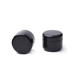 empty cosmetic containers 50g black PET plastic cosmetic jars with clear inner PP cover for hand/face cream mask Kpbgk