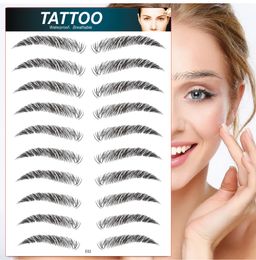 Temporary Tattoos Sdotter 6D Eyebrow Stickers Hair Like Waterproof Water Transfers Sticker for Brow Grooming Shap 230616